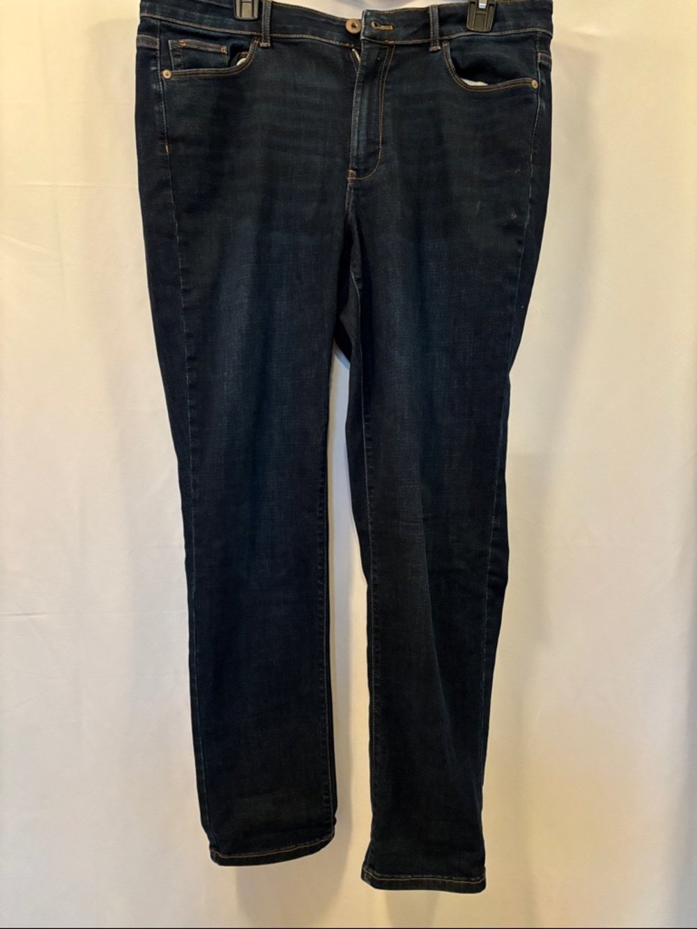 J. Jill Boyfriend Straight-Leg Ankle Jeans - Dark Indigo -  size 14